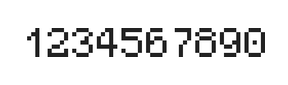 5×7数字点阵字体 ddN57AB1821