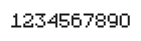 5×7数字点阵字体 ddN57AB1822