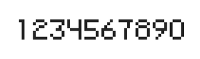 5×7数字点阵字体 ddN57AB1831