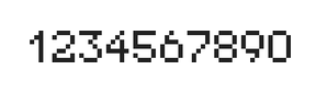 5×7数字点阵字体 ddN57AB1834