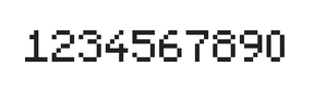 5×7数字点阵字体 ddN57AB1840