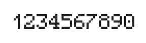5×7数字点阵字体 ddN57AB1847