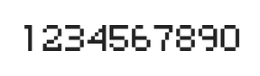 5×7数字点阵字体 ddN57AB1848