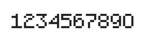 5×7数字点阵字体 ddN57AB1852