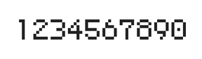 5×7数字点阵字体 ddN57AB1861