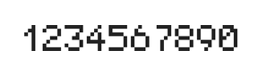 5×7数字点阵字体 ddN57AB1864