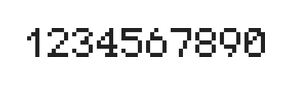 5×7数字点阵字体 ddN57AB1865