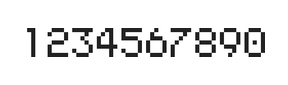 5×7数字点阵字体 ddN57AB1871