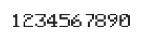 5×7数字点阵字体 ddN57AB1872