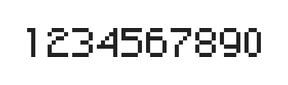 5×7数字点阵字体 ddN57AB1880