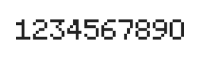 5×7数字点阵字体 ddN57AB1884