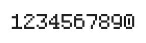 5×7数字点阵字体 ddN57AB1886