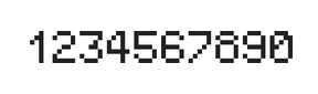 5×7数字点阵字体 ddN57AB1890