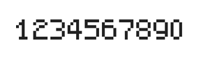 5×7数字点阵字体 ddN57AB1907