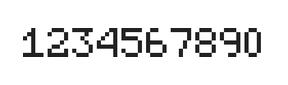 5×7数字点阵字体 ddN57AB1909