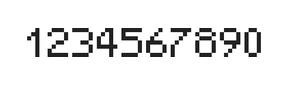5×7数字点阵字体 ddN57AB1911