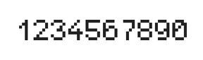 5×7数字点阵字体 ddN57AB1913