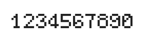 5×7数字点阵字体 ddN57AB1916