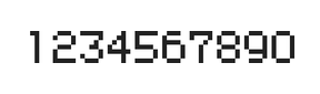 5×7数字点阵字体 ddN57AB1919