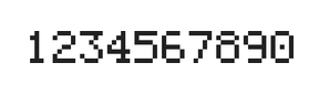 5×7数字点阵字体 ddN57AB1920