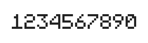 5×7数字点阵字体 ddN57AB1923