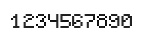 5×7数字点阵字体 ddN57AB1924