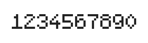 5×7数字点阵字体 ddN57AB1931