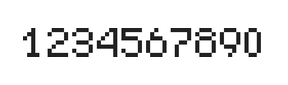 5×7数字点阵字体 ddN57AB1932
