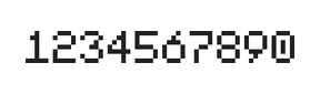 5×7数字点阵字体 ddN57AB1936
