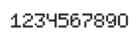 5×7数字点阵字体 ddN57AB1939