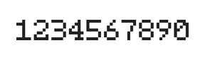5×7数字点阵字体 ddN57AB1942