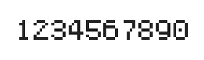 5×7数字点阵字体 ddN57AB1943