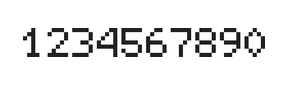 5×7数字点阵字体 ddN57AB1949