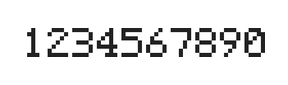 5×7数字点阵字体 ddN57AB1950
