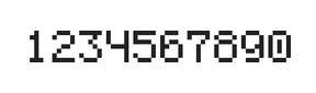 5×7数字点阵字体 ddN57AB1953
