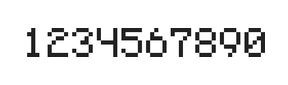 5×7数字点阵字体 ddN57AB1957