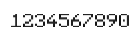 5×7数字点阵字体 ddN57AB1962