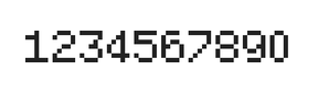 5×7数字点阵字体 ddN57AB1964