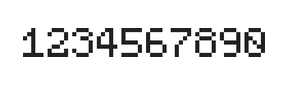 5×7数字点阵字体 ddN57AB1965