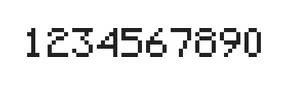 5×7数字点阵字体 ddN57AB1968