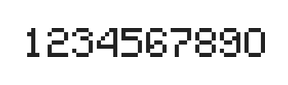 5×7数字点阵字体 ddN57AB1973