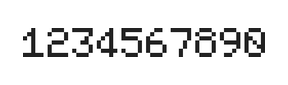 5×7数字点阵字体 ddN57AB1976