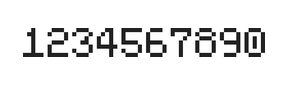5×7数字点阵字体 ddN57AB1977