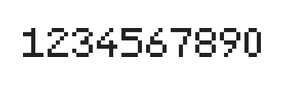 5×7数字点阵字体 ddN57AB1979