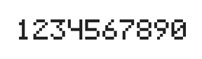 5×7数字点阵字体 ddN57AB1980