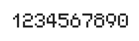 5×7数字点阵字体 ddN57AB1983