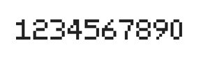 5×7数字点阵字体 ddN57AB1986