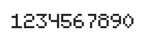 5×7数字点阵字体 ddN57AB1987