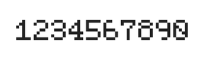 5×7数字点阵字体 ddN57AB1988