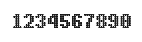 5×7数字点阵字体 ddN57BA0367